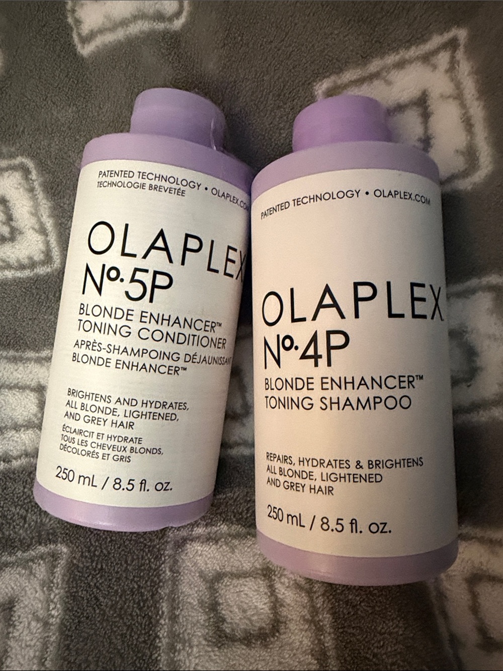 OLAPLEX Blonde Enhancer Toning Set - White & Purple Bottles